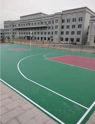 蘭州新區(qū)檢察院硅pu球場(chǎng)施工完畢